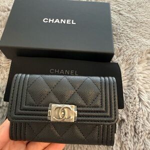 CHANEL Black Quilted Wallet